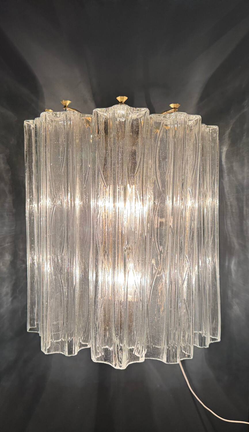Murano Glass Tronchi Sconces Set of 8 1970’s