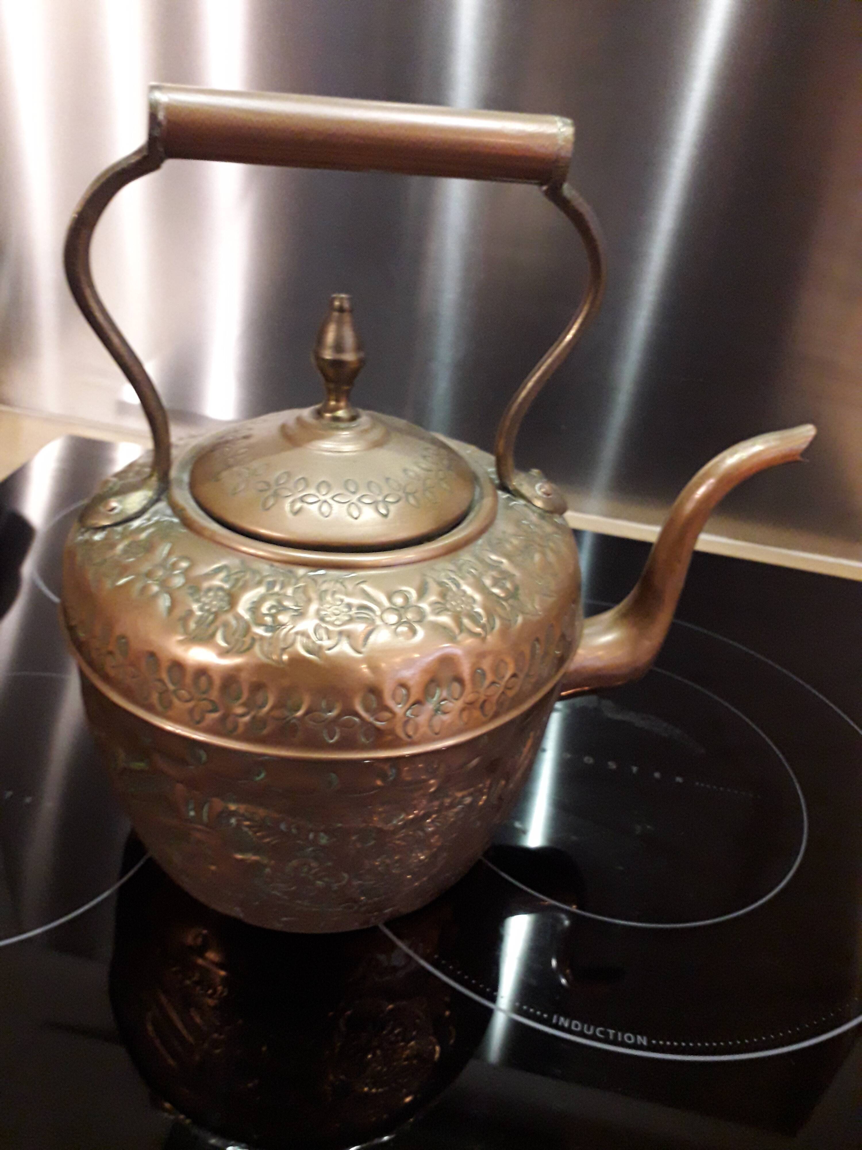 Old copper teapot