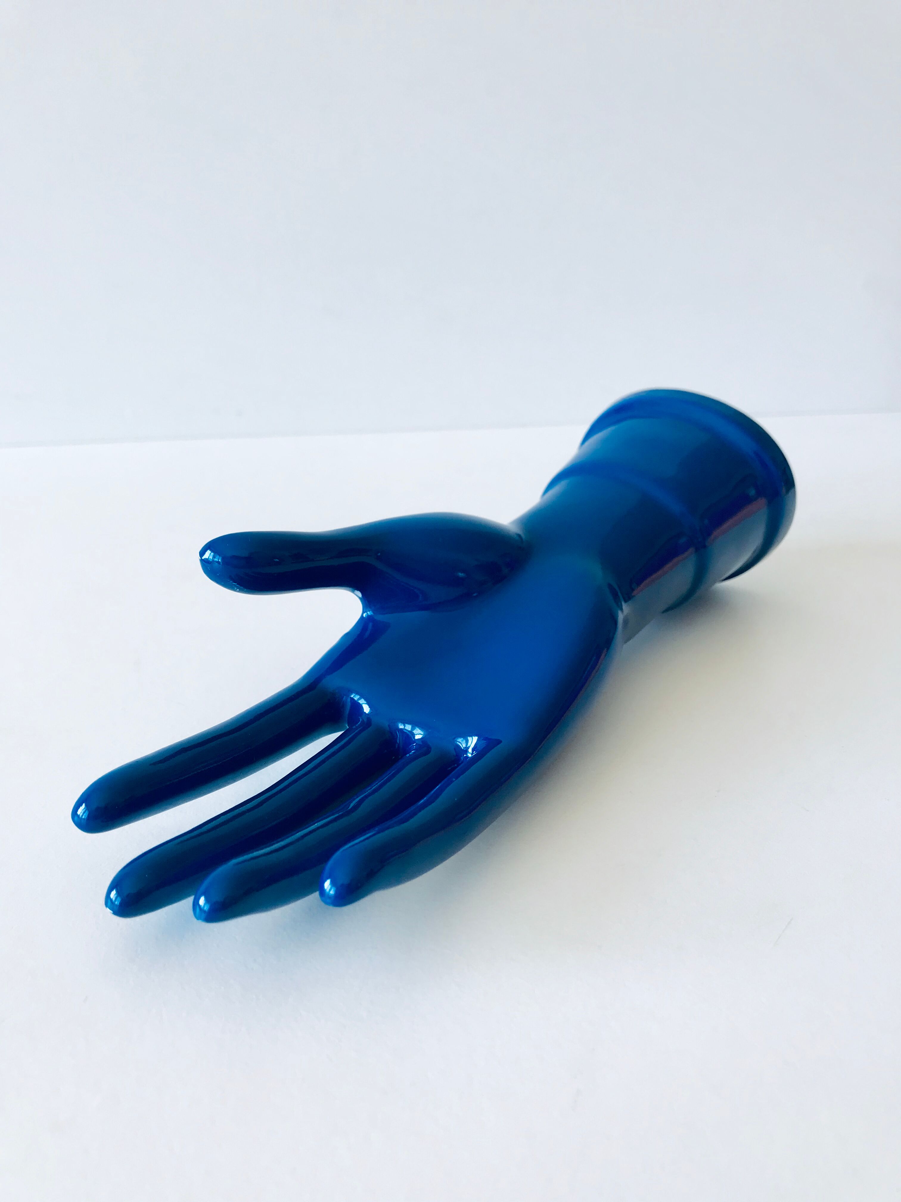 Ceramic blue hand
