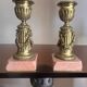 pair of antique bronze candlesticks