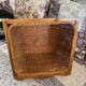 Wood and wicker basket