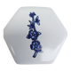 New – set of 4 hexagonal coasters in painted porcelain