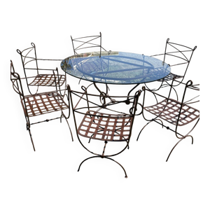 Table et chaises fer