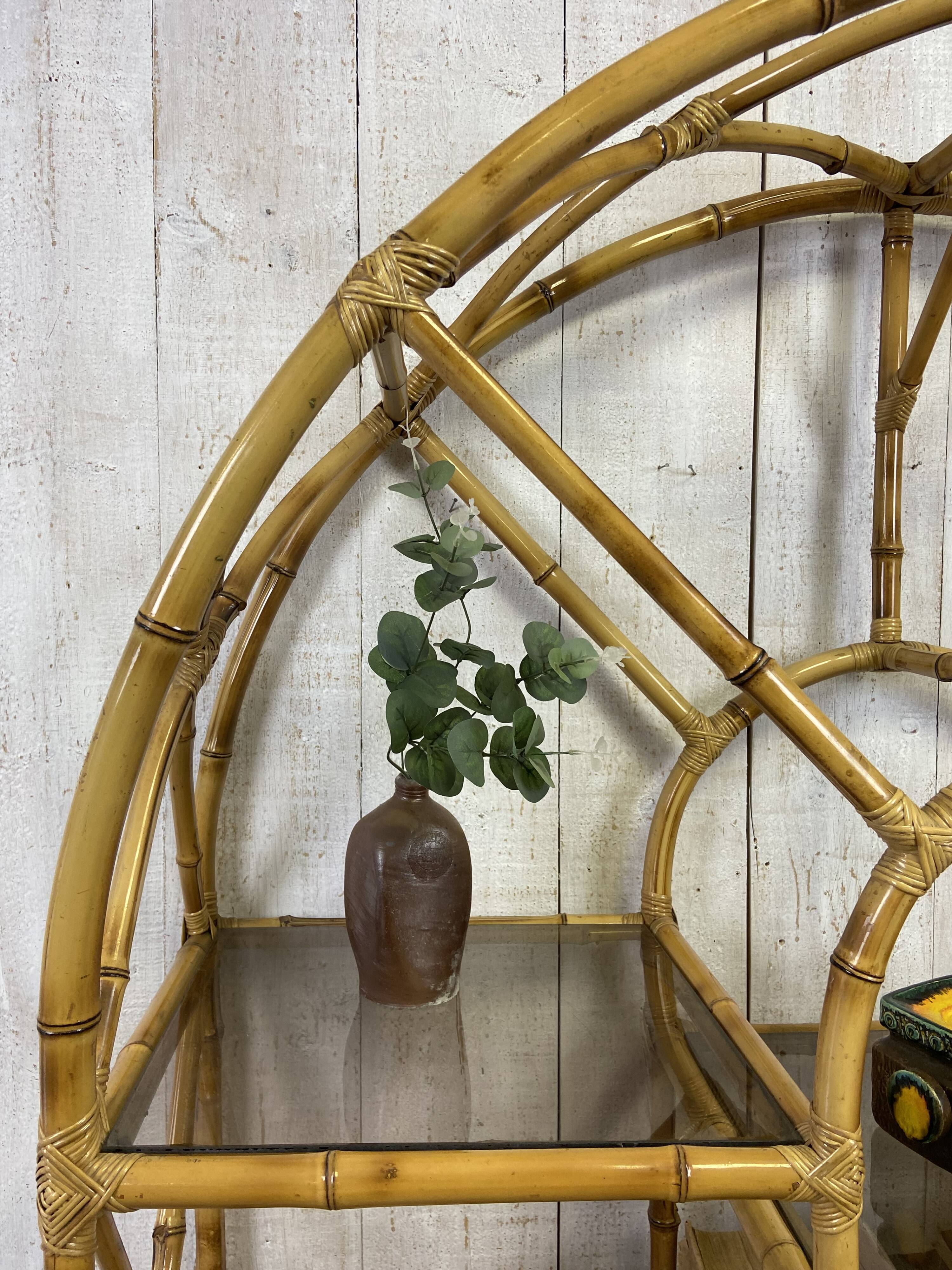 Vintage rattan shelf