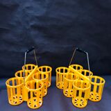 Bottle baskets lockers bottles yellow decoration vintage kitchen