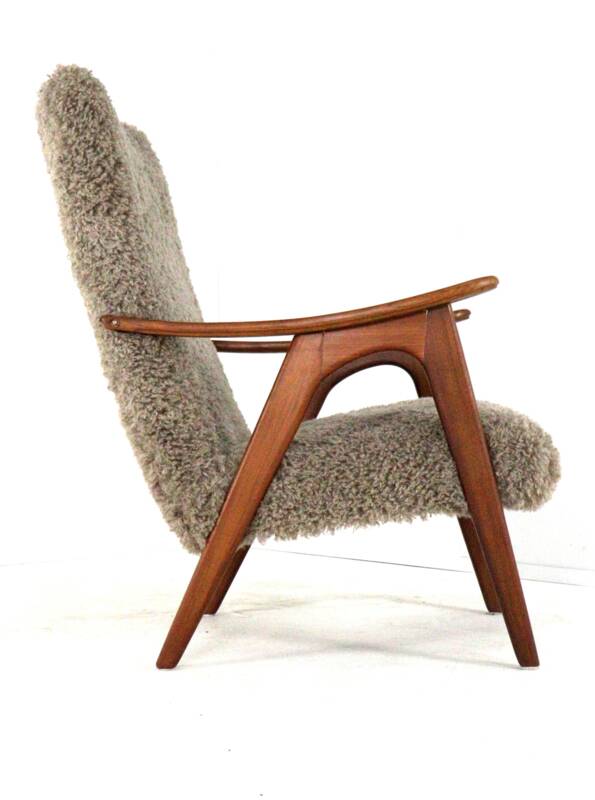 Mid century Armchair brown doodle - fully restored one of a kind piece