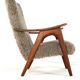 Mid century Armchair brown doodle - fully restored one of a kind piece