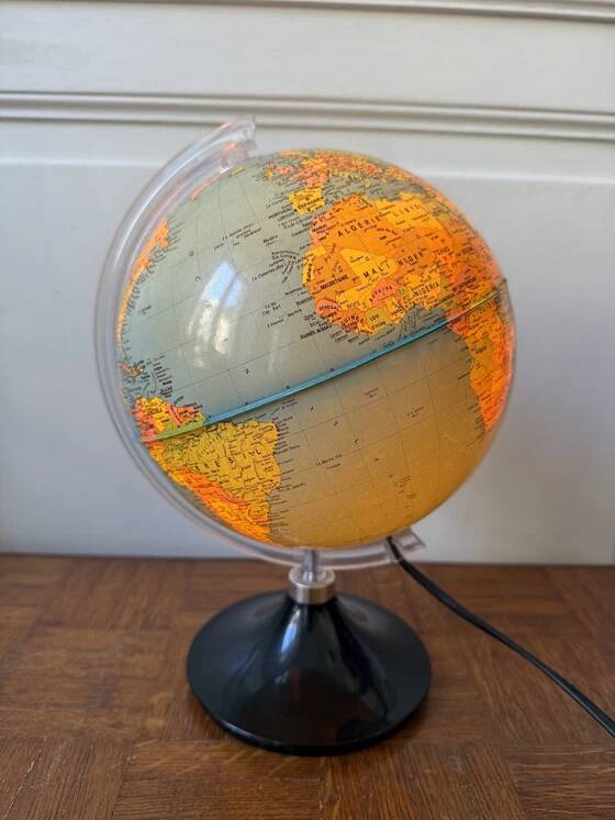 Antique illuminated globe