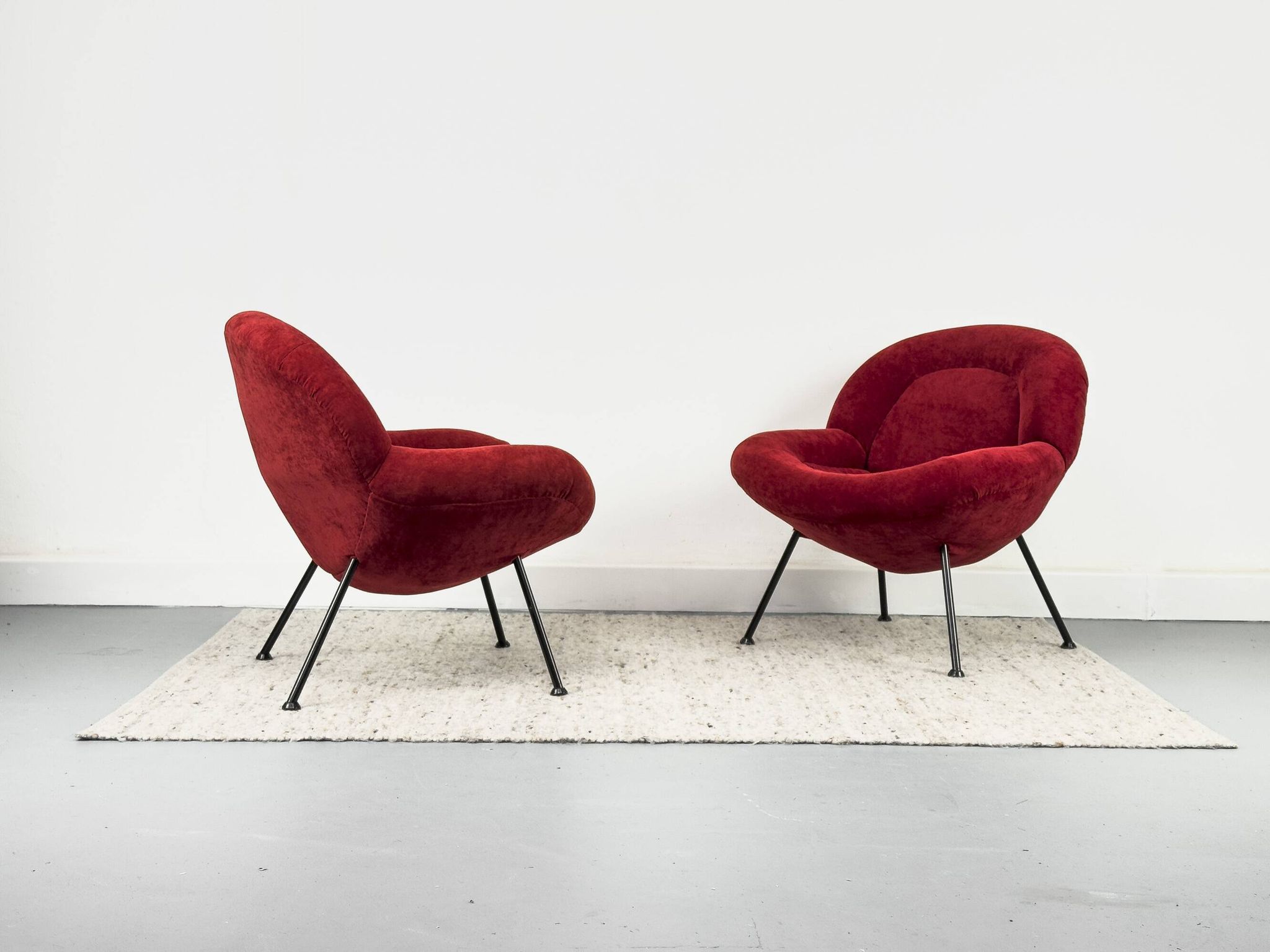 Red loungers by Fritz Neth for Correcta, 1950s, set of 2