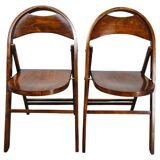Pair of Bauhaus Folding Chairs B751 by Ligna, Czechoslovakia 1930s