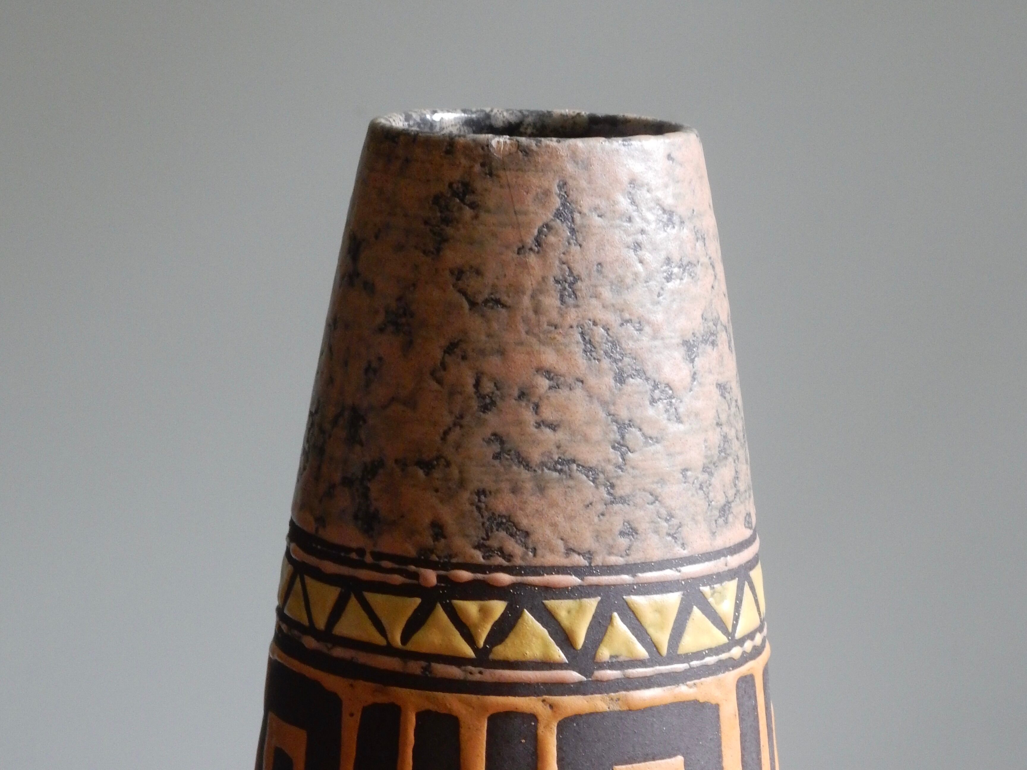 Strehla German ceramic vase from the 60s