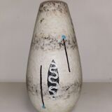 Vase with graphic decoration, vintage ceramic, 50-60's