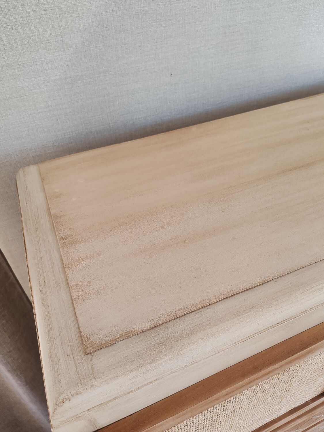 Vintage linen chest of drawers