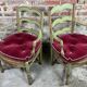 Pair of provençal straw armchairs late nineteenth