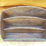 Wooden mail rack, art deco