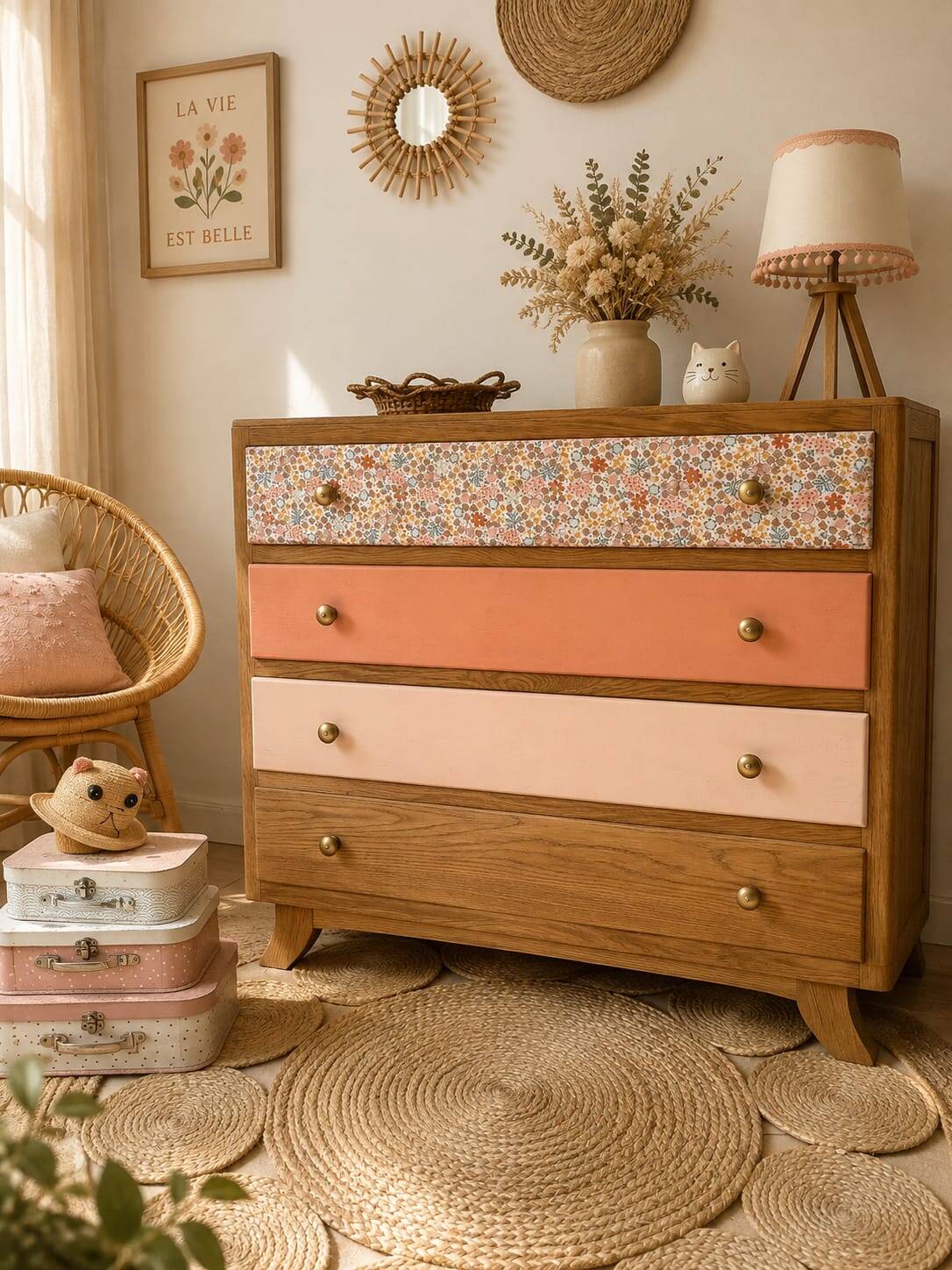 Renovated vintage chest of drawers