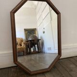 Vintage 60s Scandinavian wooden mirror
