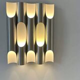 Applique vintage "Fuga XL", métal brossé, Raak Pays Bas 1970