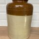 Glazed bicolor sandstone pot