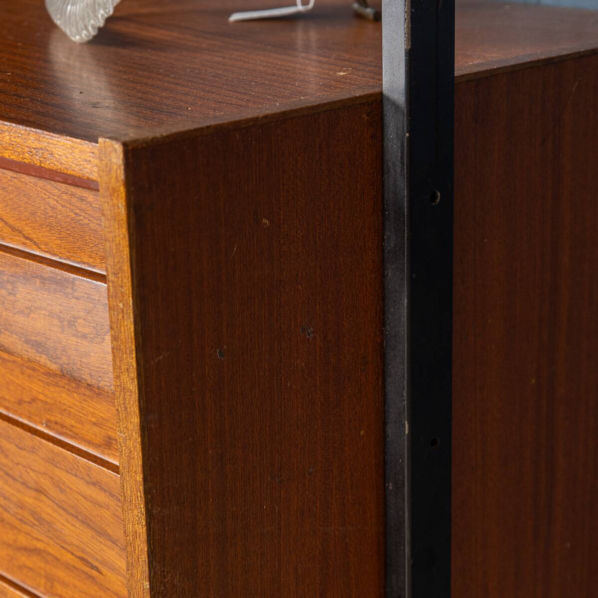 Vintage 20thc italian modular teak wall cabinet c.1960