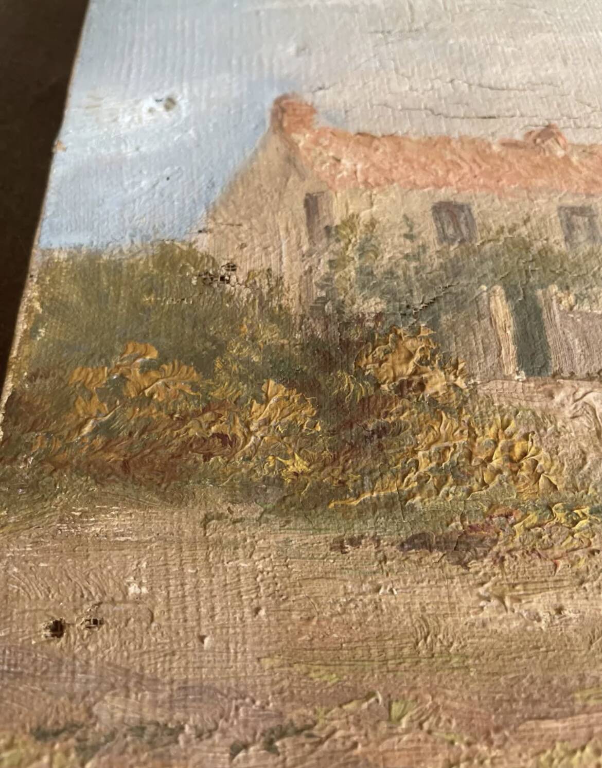 Oil on canvas Vendée landscape