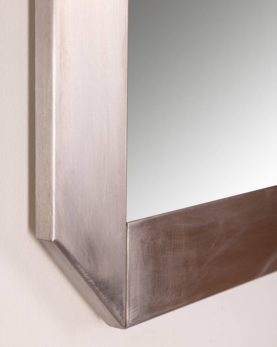 Vintage 1970s square wall mirror designed by gaetano sciolari for valenti