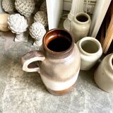 W. Germany vase in brown and beige glazed ceramic