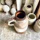 W. Germany vase in brown and beige glazed ceramic