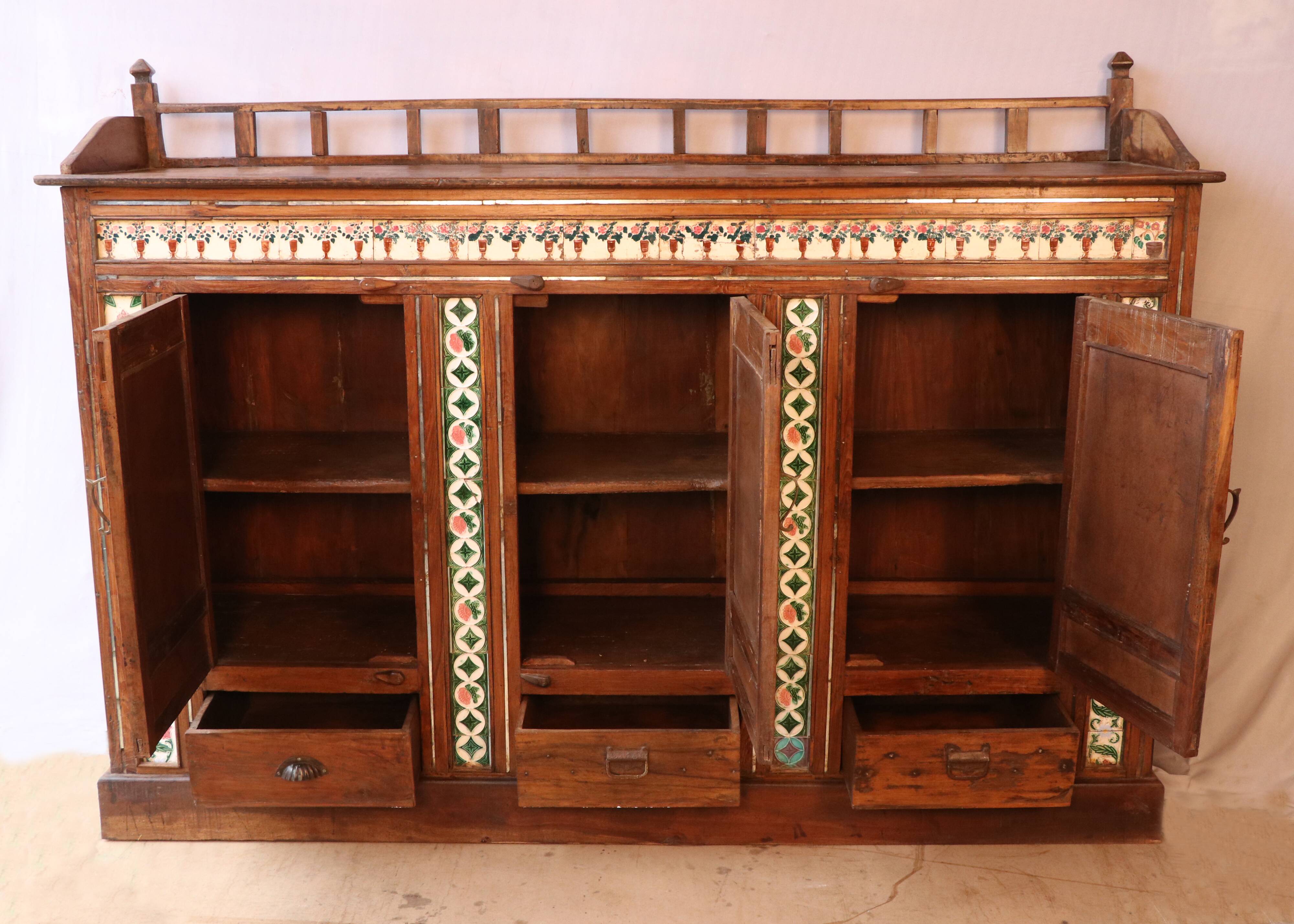 Colonial sideboard in Burmese teak