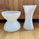 Anne Nilsson white glass spool vase for Ikea