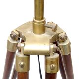 Wooden and brass tripod lamppost