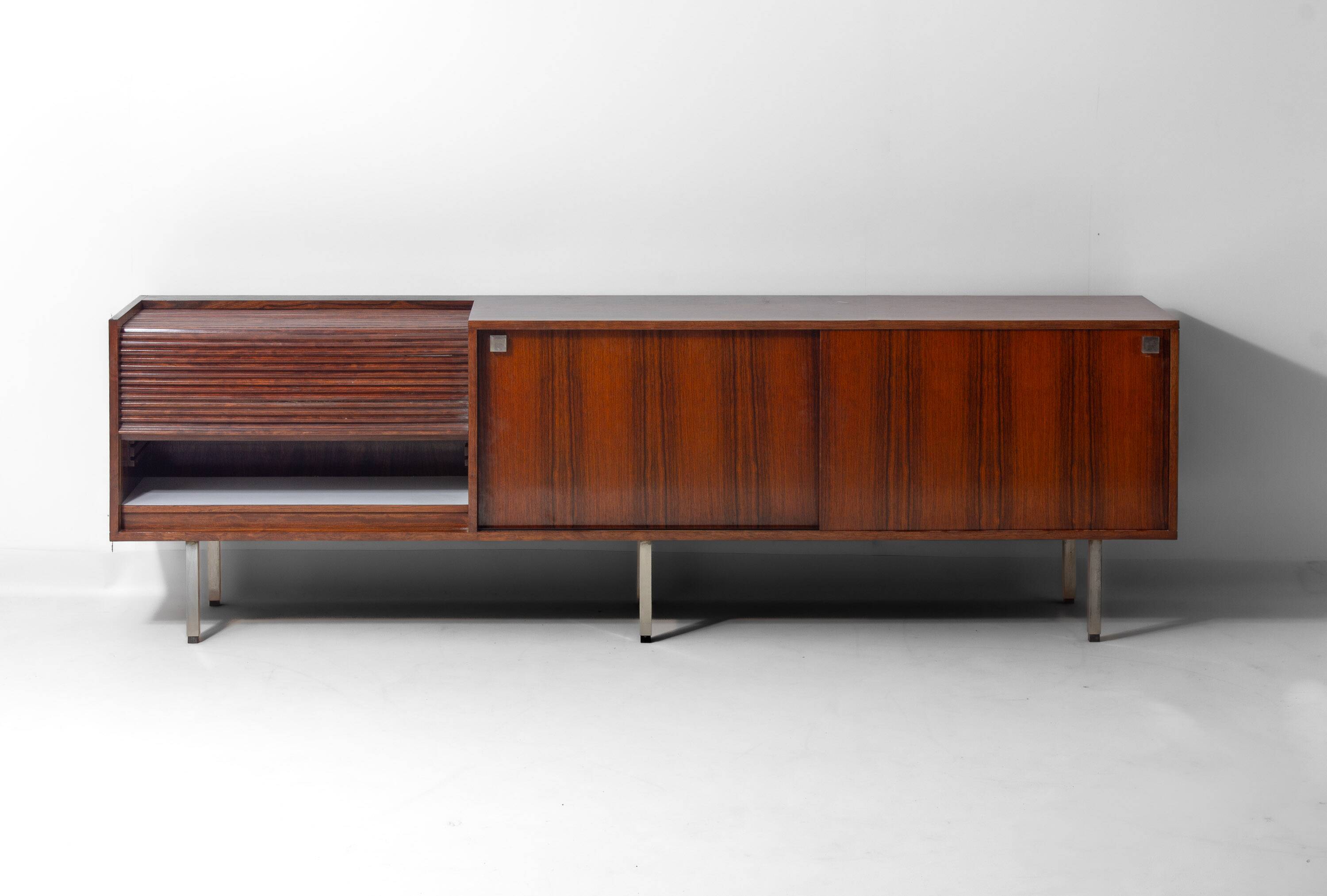 Rare mid-century sideboard bar unit in teak by Belform, 1960