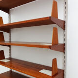 Kai Kristiansen Danish mid century compact floating teak wall unit and shelving set