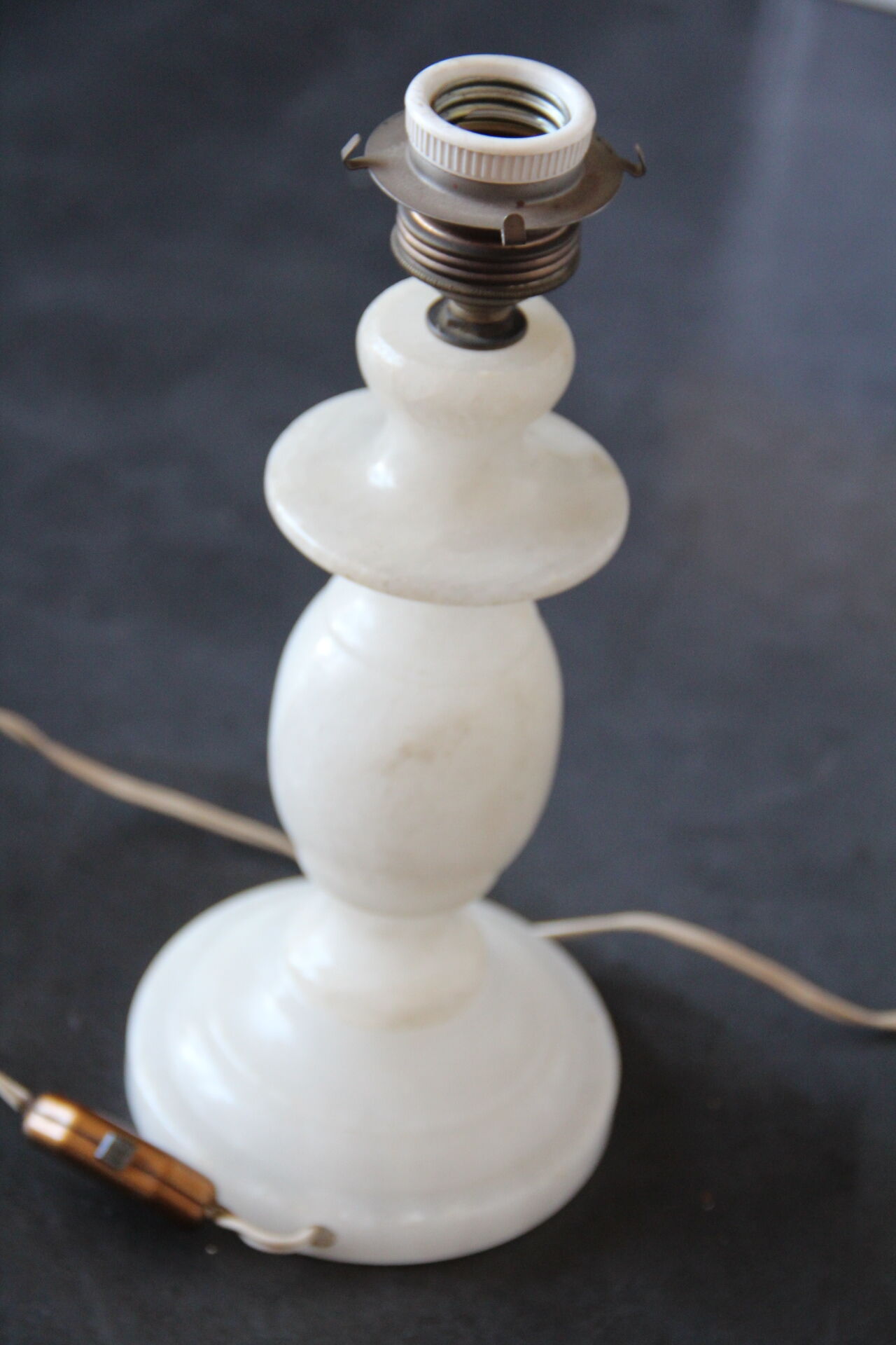 White marble lamp foot