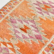 3x12 Soft Orange & Pink Handwoven Geometric Pattern Turkish Runner,87x352Cm