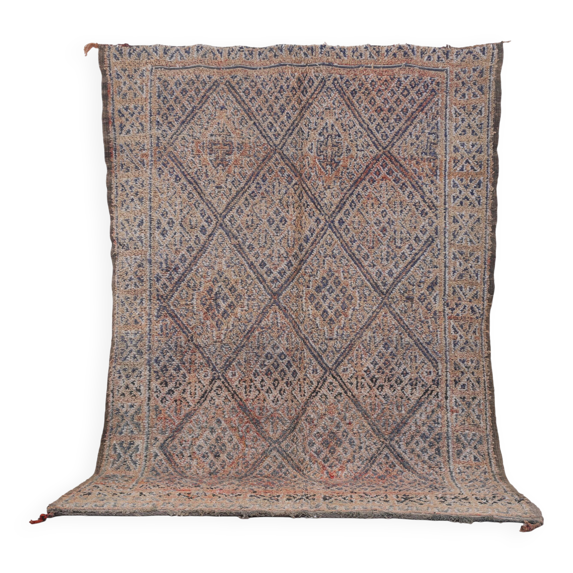 Vintage Moroccan Beni Mguild Rug 194 x 270 cm - Berber Wool Rug Handmade