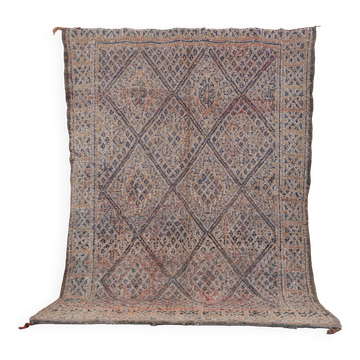 Vintage Moroccan Beni Mguild Rug 194 x 270 cm - Berber Wool Rug Handmade