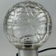 60s 70s table lamp bedside lamp chrome Doria glass space age design