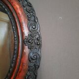 Miroir ovale au nitrate d'argent XIXème