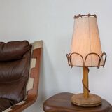 Rattan table lamp