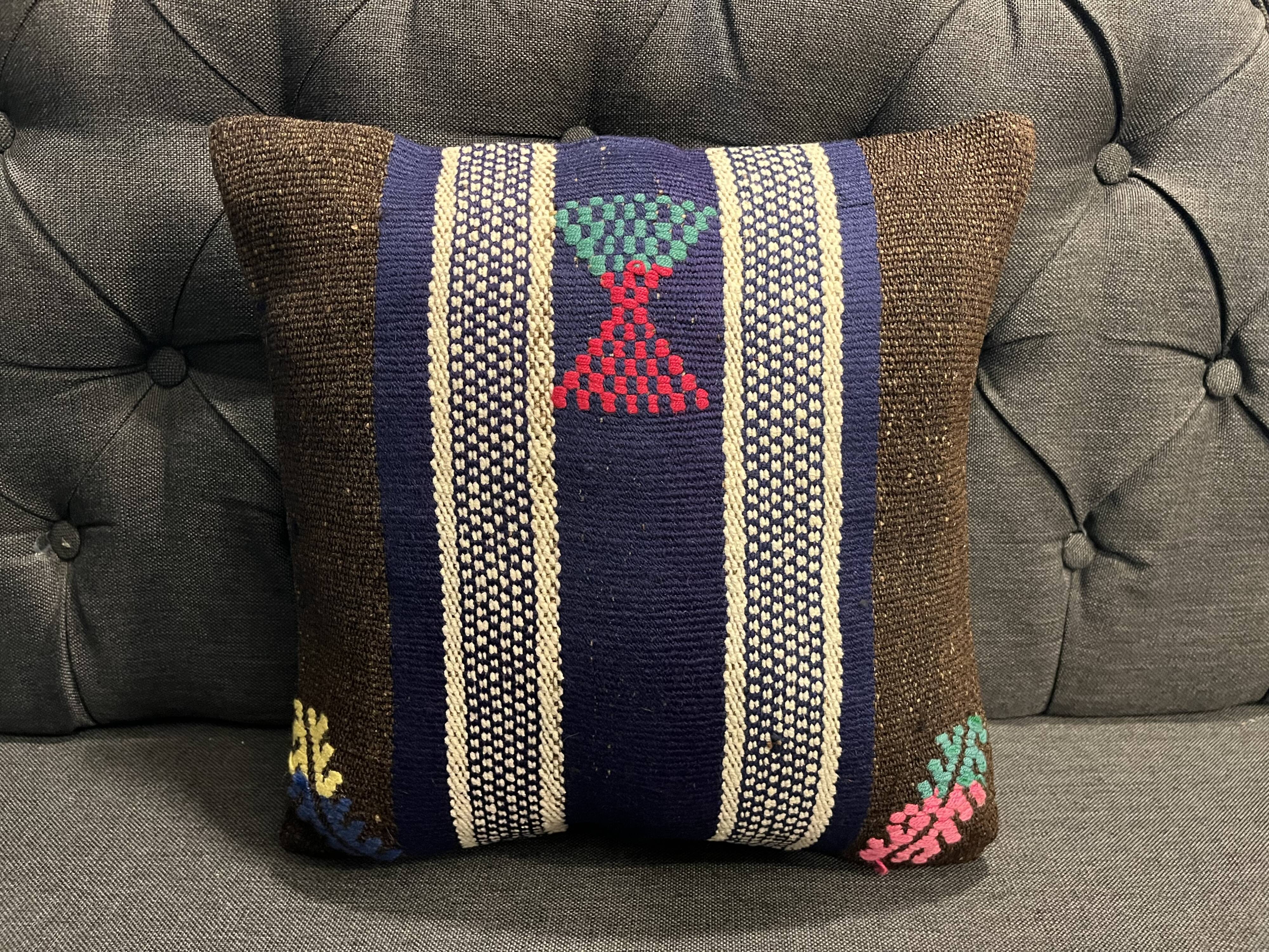 Housse de coussin vintage foncé