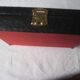 Box a bijoux ancien leather on wood satin interior and red velvet, with compartment