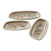 Lot of 3 vintage ceramic plates with thistles.