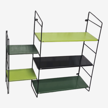 Étagère scandinave vert pomme et vert anglais h70x70x23cm