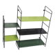 Scandinavian apple green and English green shelf h70x70x23cm