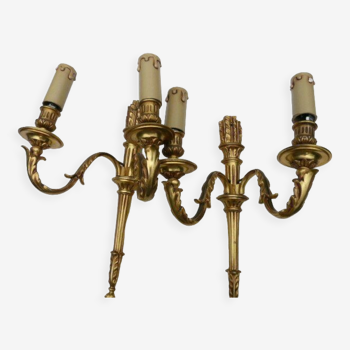 Pair of quiver sconces Louis XVI style