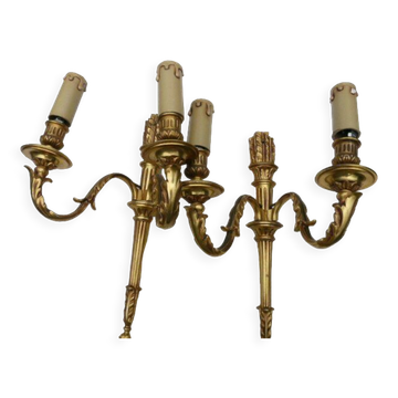Paire d'appliques au carquois style Louis XVI