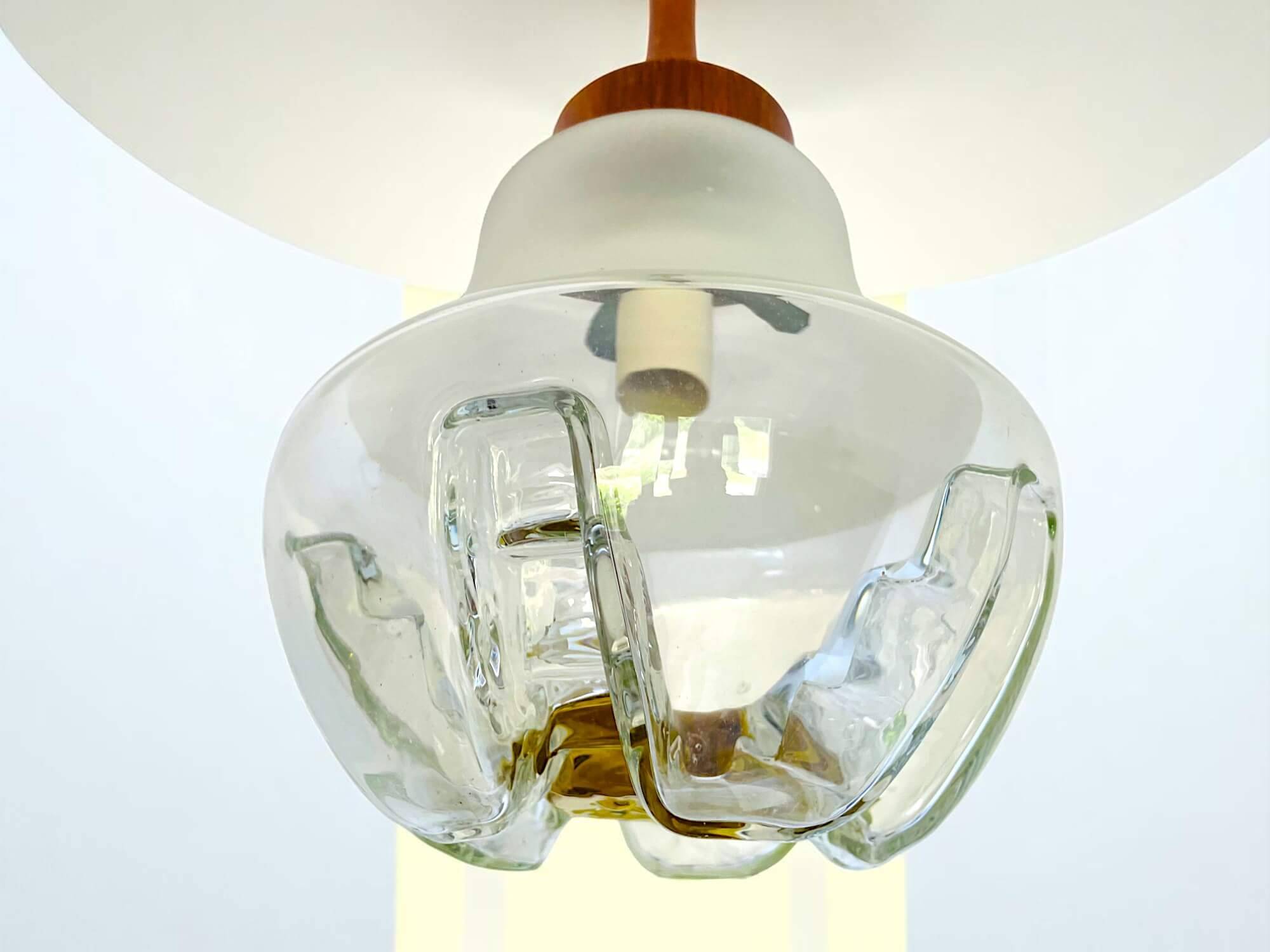 Mazzega style glass hanging lamp