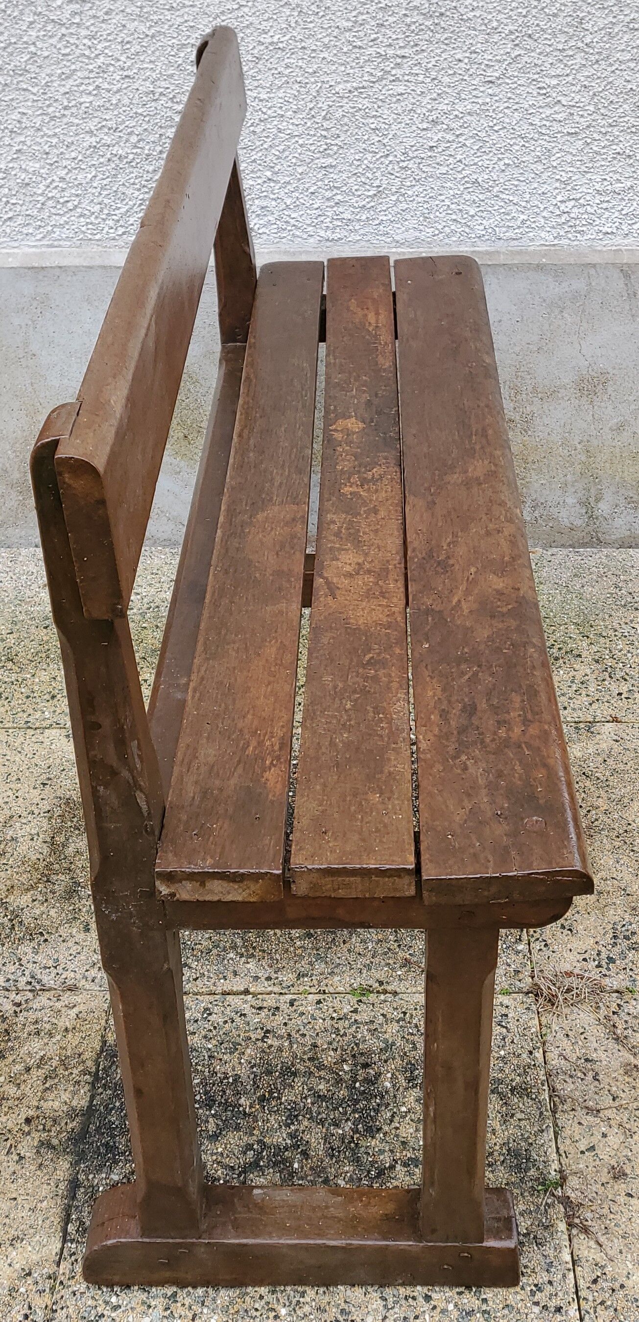 Solid wood school bench