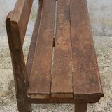 Solid wood school bench